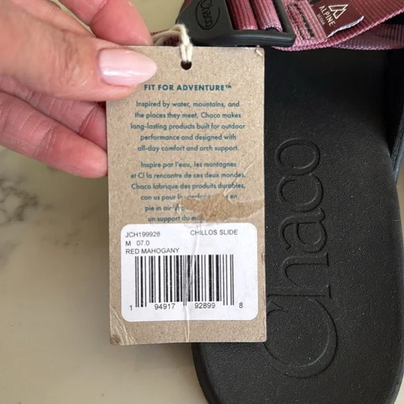 Chaco Chillos Slide Red Mahogany size 7 - Picture 2 of 3